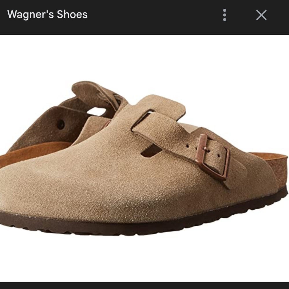 Birkenstock Boston Suede Clogs with Buckle - 38